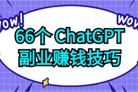 66个ChatGPT副业赚钱技巧，利用这些技能为自己赚取些额外的收入